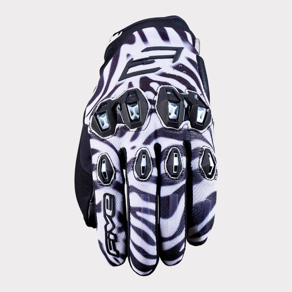 Five Stunt Evo 2 Woman Zebra Black White Gloves