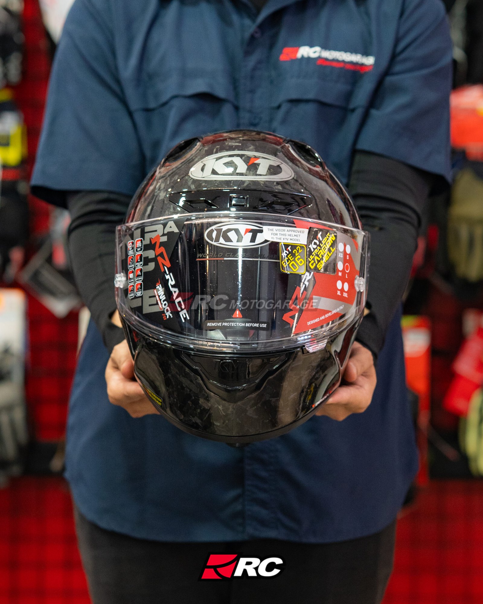 KYT NZ Race Carbon Forged Gloss - Image 8