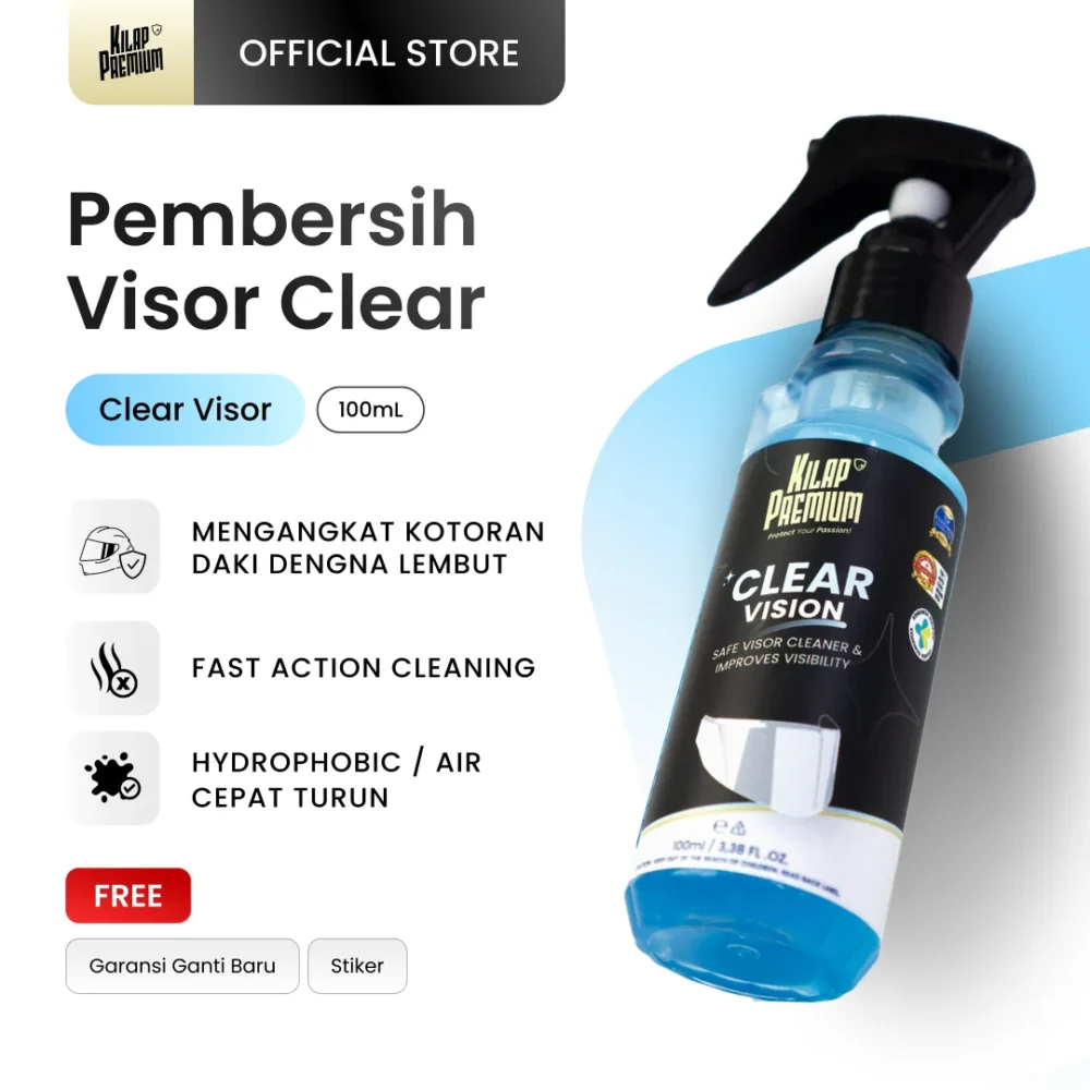 Kilap Premium Package Clear Glossy Visor Cleaner