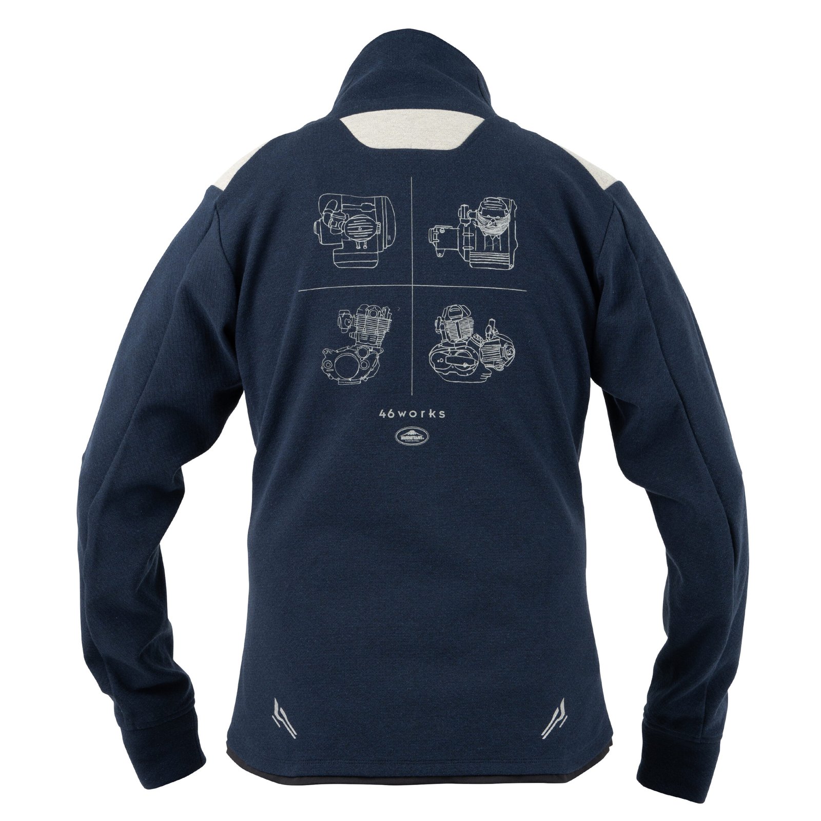 Kushitani K 1357W 46works Arcana Track Navy Jacket - Image 3