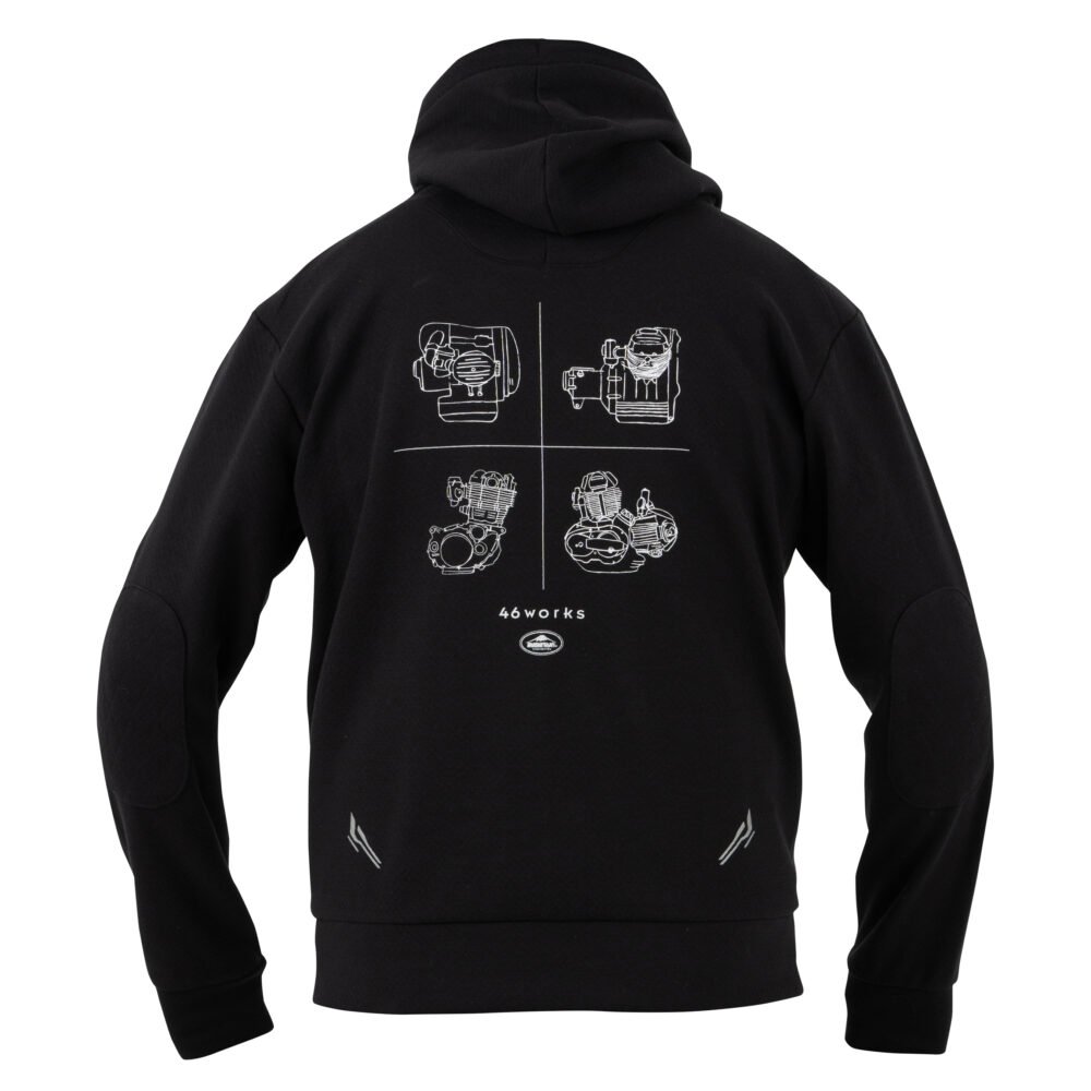 Kushitani K 1358W 46works Pull Up Parka Black Jacket - Image 3