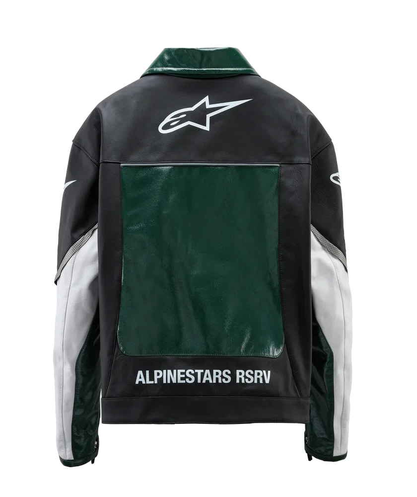 Alpinestars RSRV Alloy Leather Black Green White Jacket - Image 2