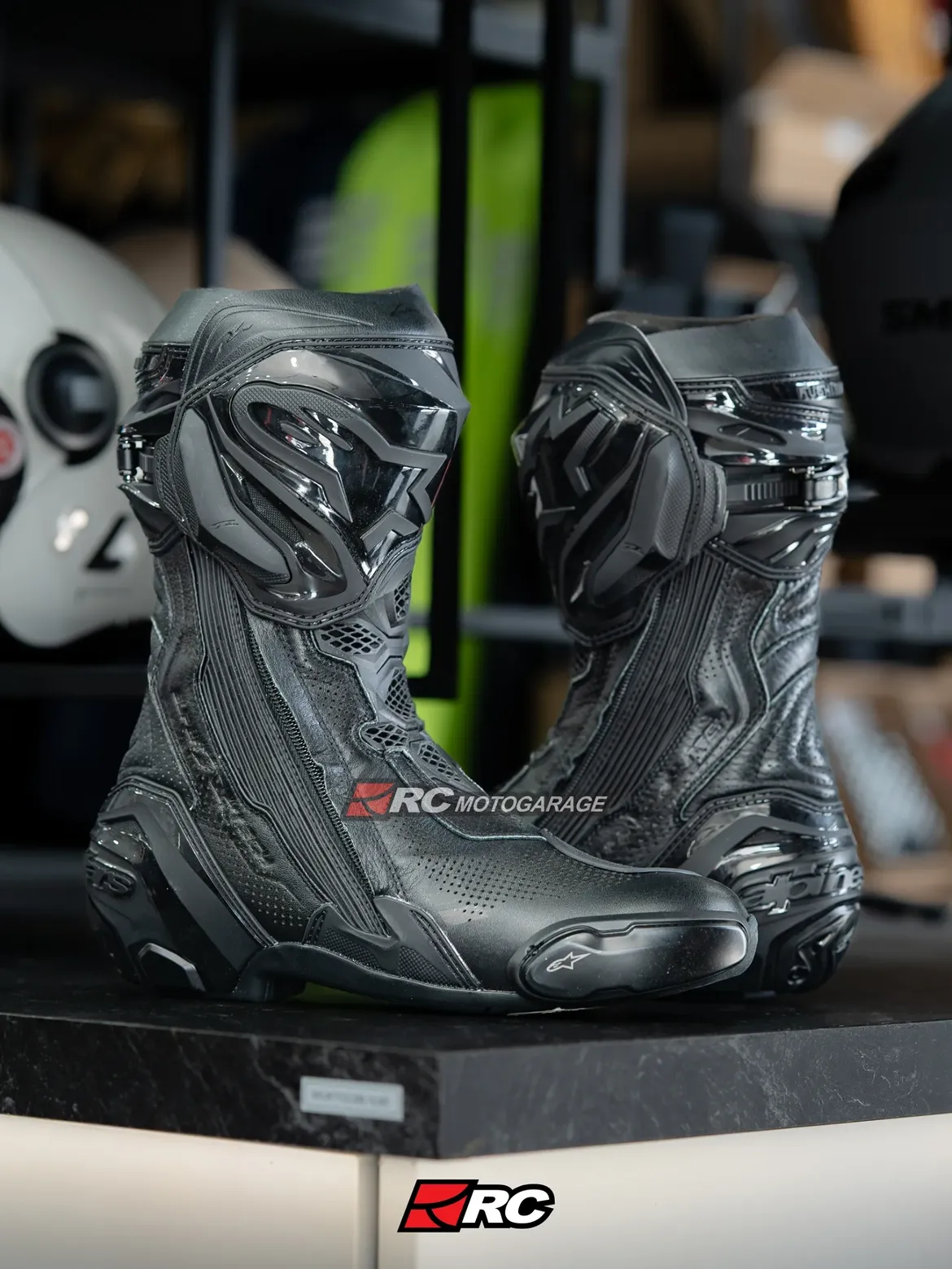 Kushitani 7701 Supertech R2 X ProtoCore Leather All Black Boots - Image 3