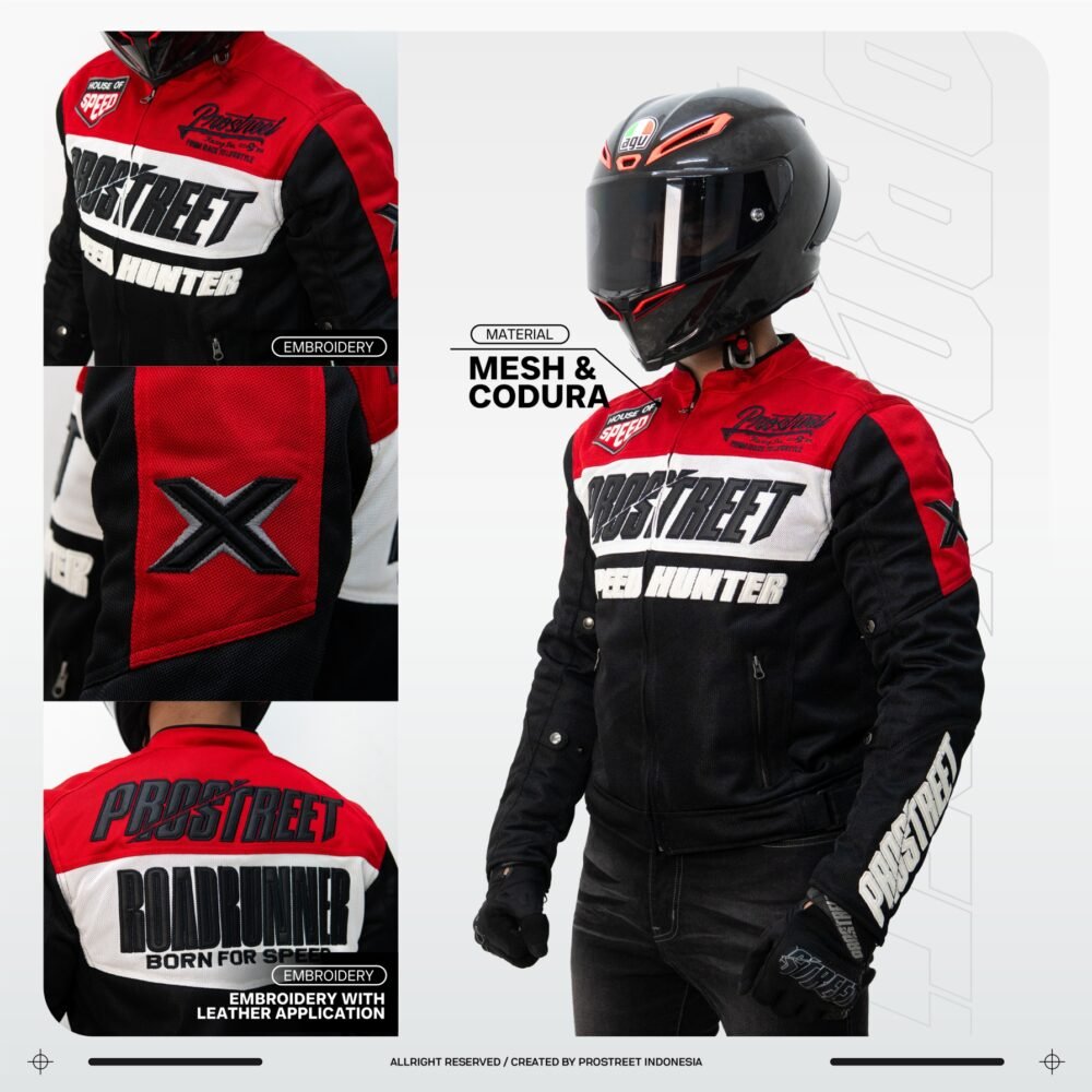 Prostreet Claymore Mesh XR07 Red Jacket - Image 6