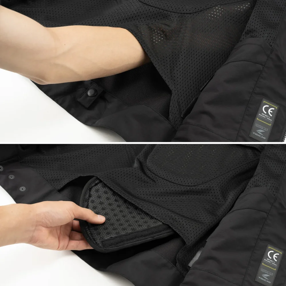 RS Taichi RSJ 345 Torque Air Black White Jacket - Image 3