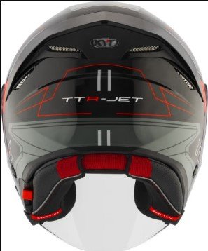 KYT TTR Jet Led Black Grey - Image 4