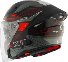 KYT TTR Jet Led Black Grey - Image 3
