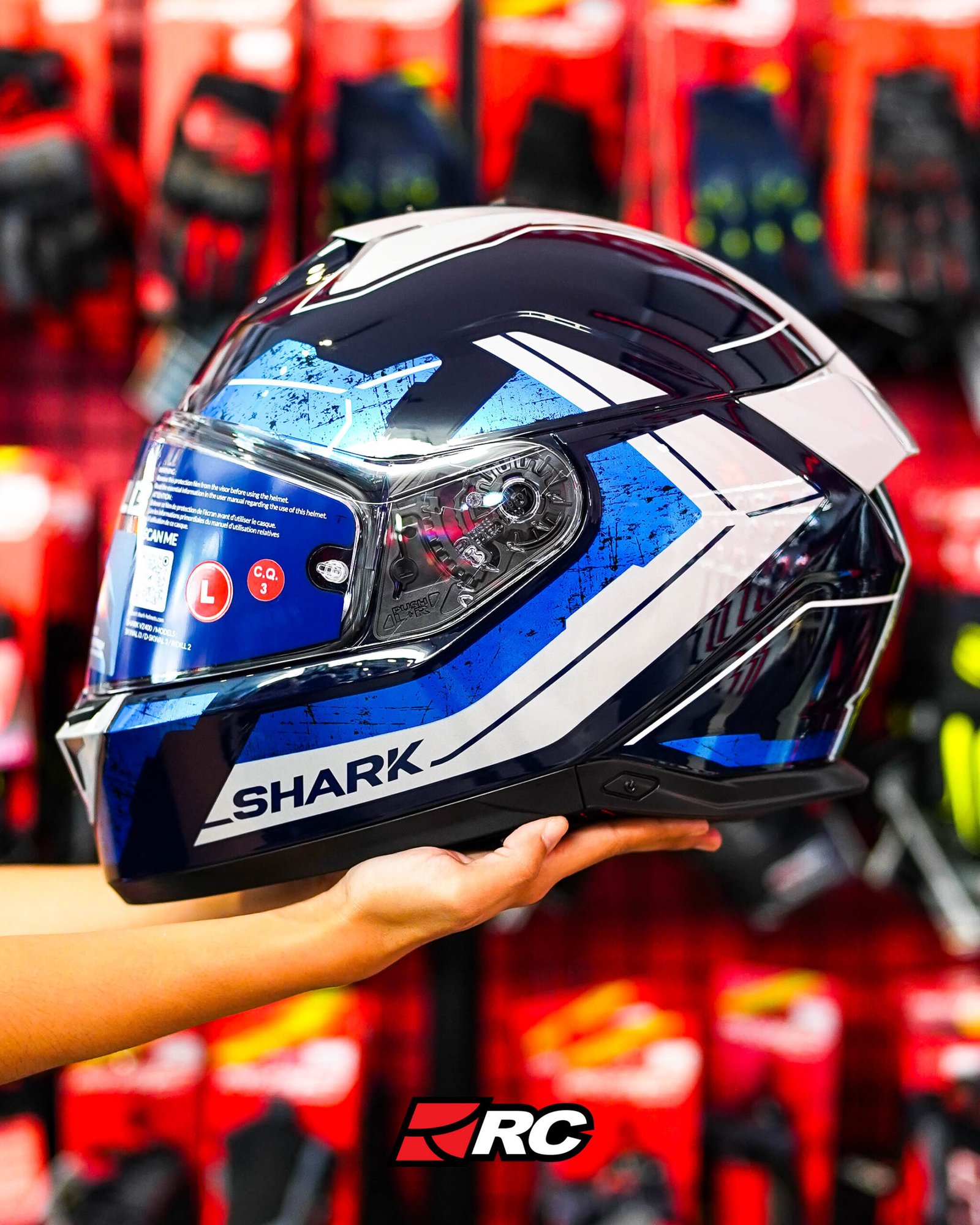 Shark Skwal i3 Rhad Blue Silver
