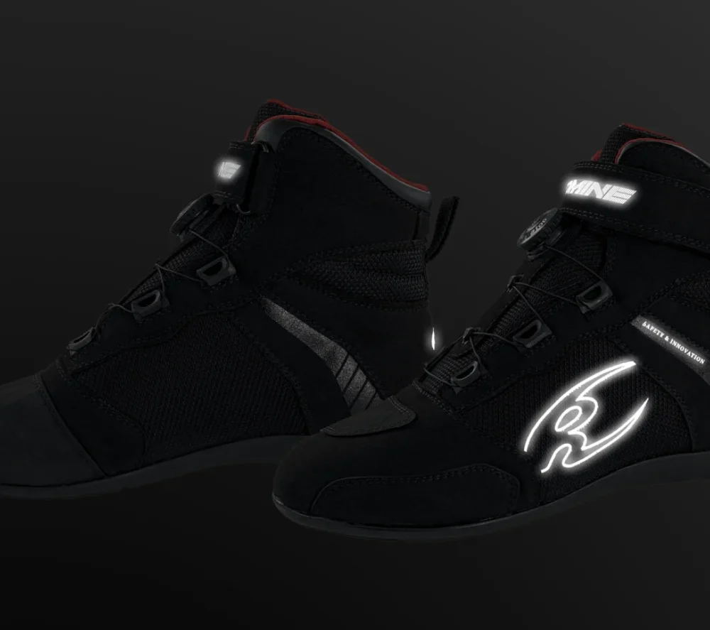 Komine BK 100 WP Sports Riding Black Shoes - Image 4