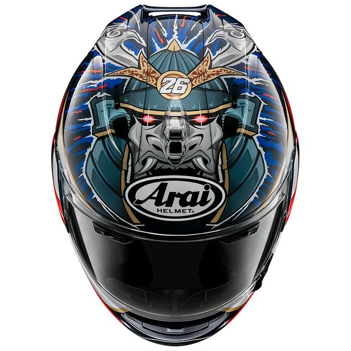 Alternative view of HArai RX7X Pedrosa Shogun