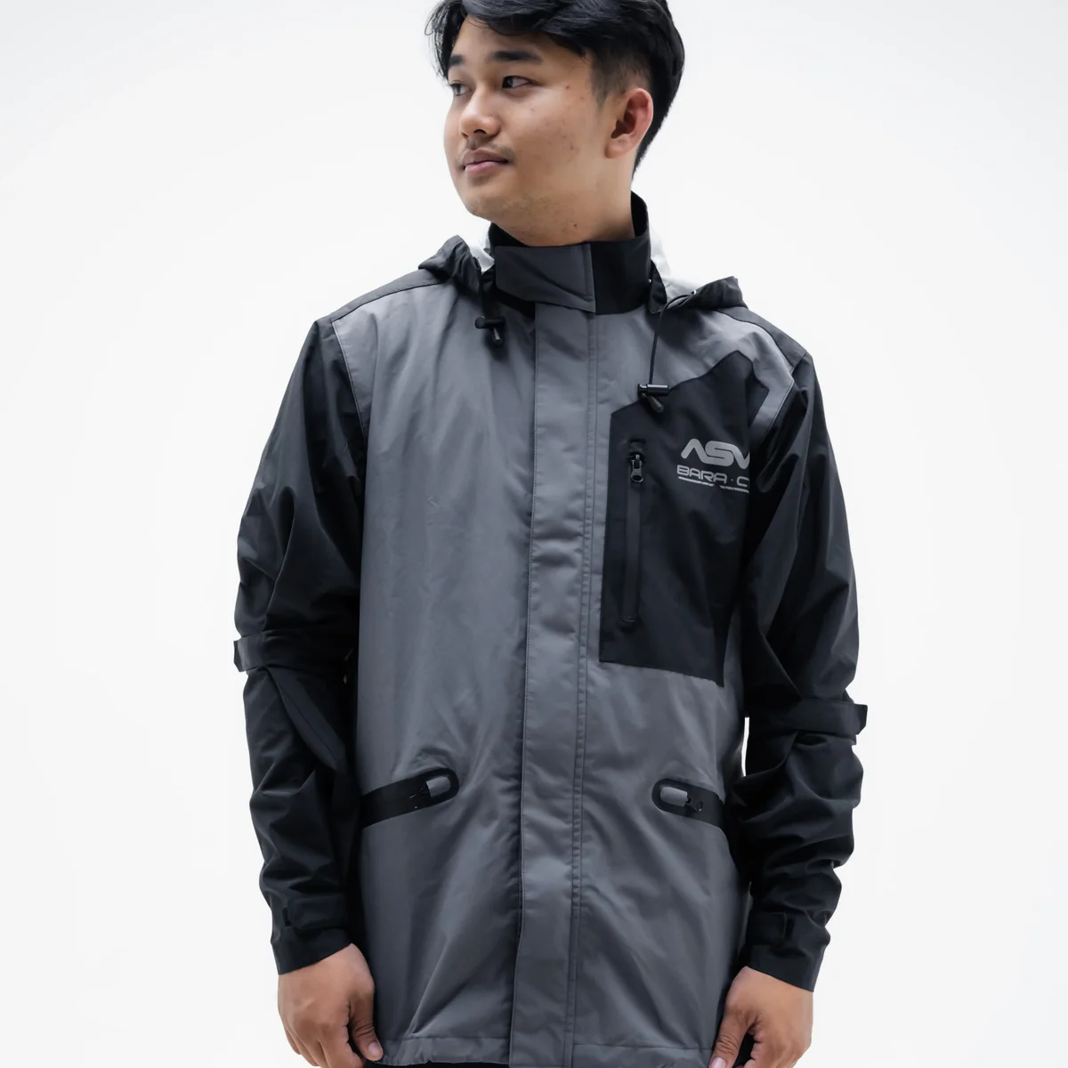 ASV Baracuta Tactical Dark Grey Raincoat - Image 5