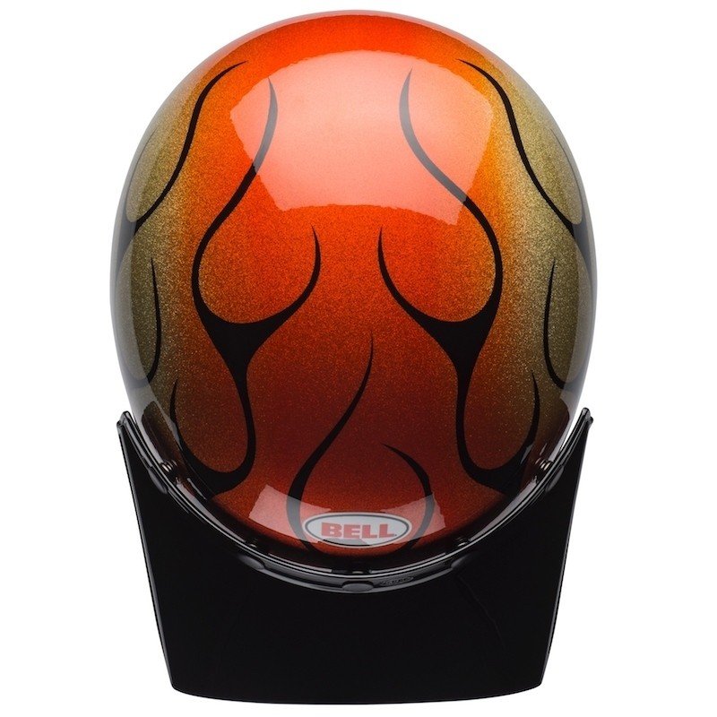 HBell Moto 3 Chemical Candy Flames Orange Black - Image 5