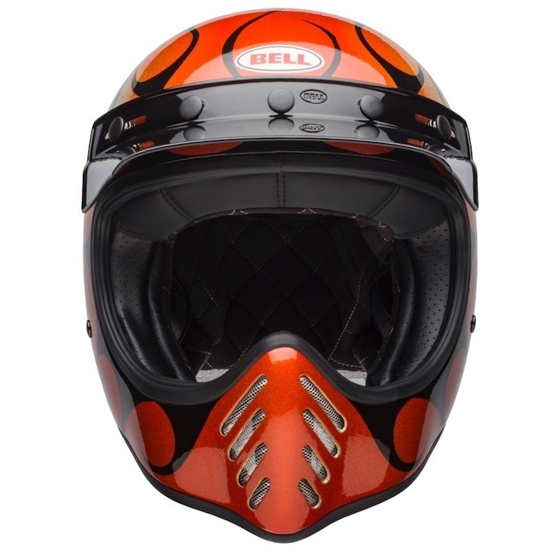 HBell Moto 3 Chemical Candy Flames Orange Black - Image 3