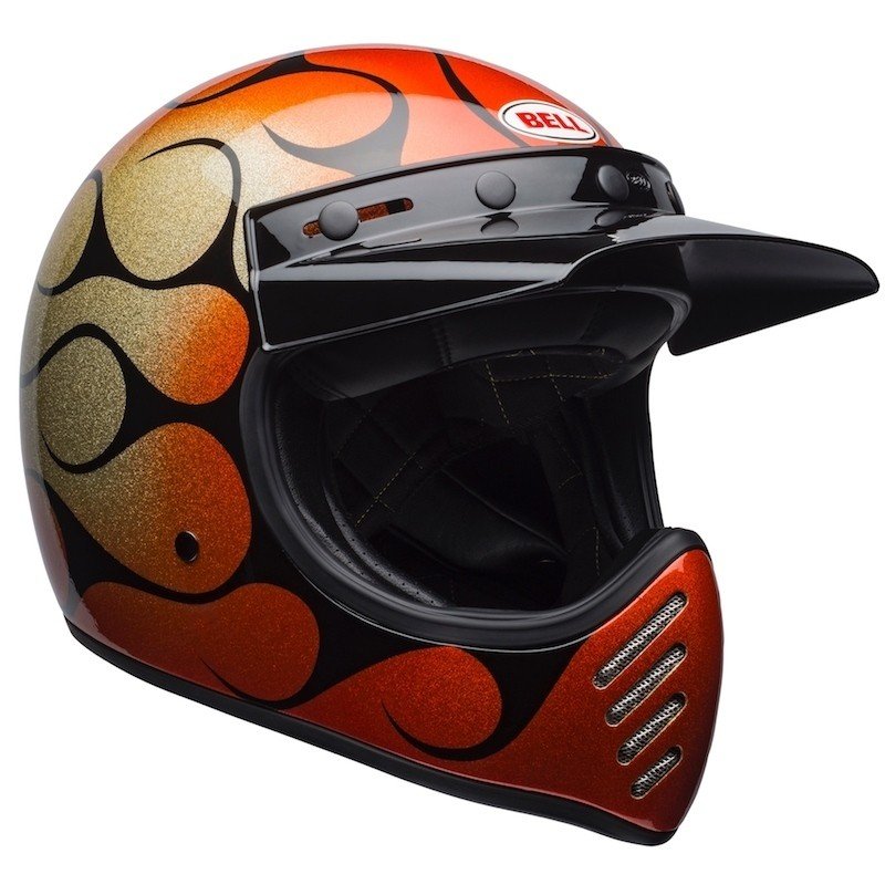 HBell Moto 3 Chemical Candy Flames Orange Black - Image 4