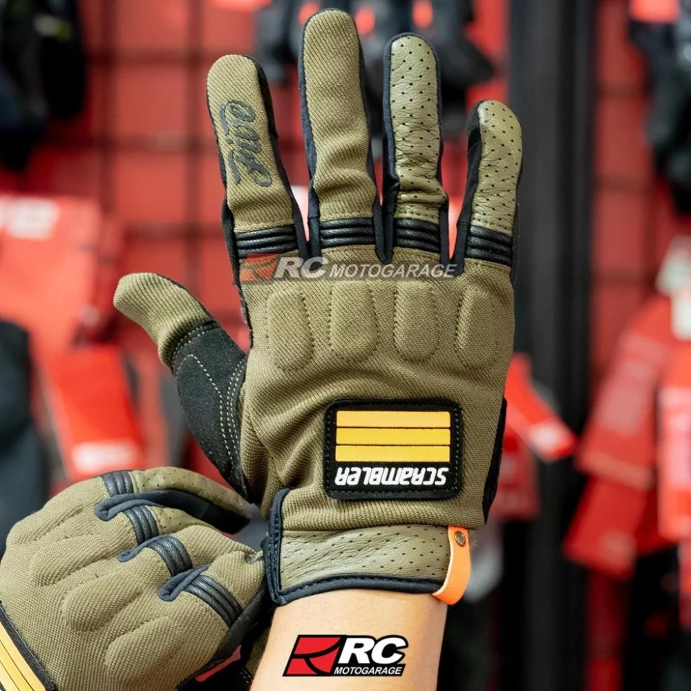 Five Scrambler Khaki Black Gloves - Image 3