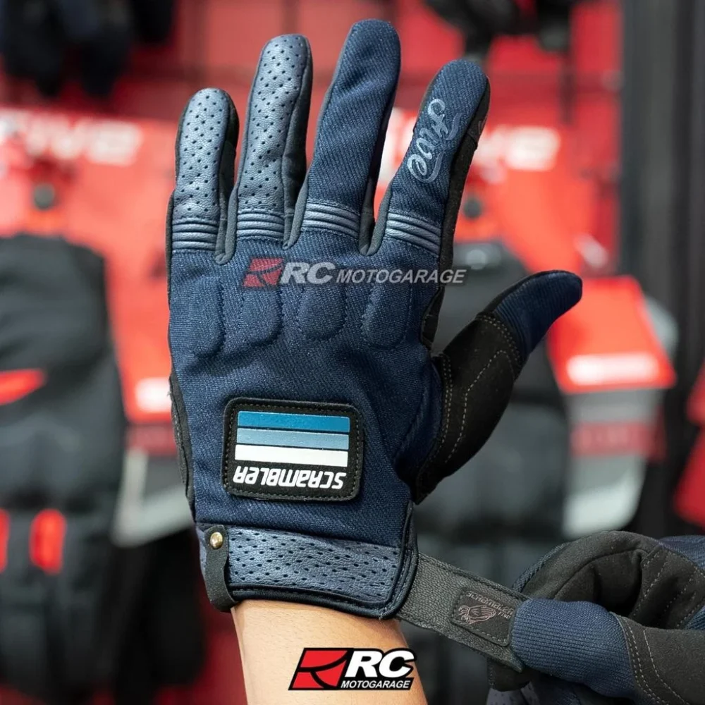 Five Scrambler Navy Black Gloves - Image 3