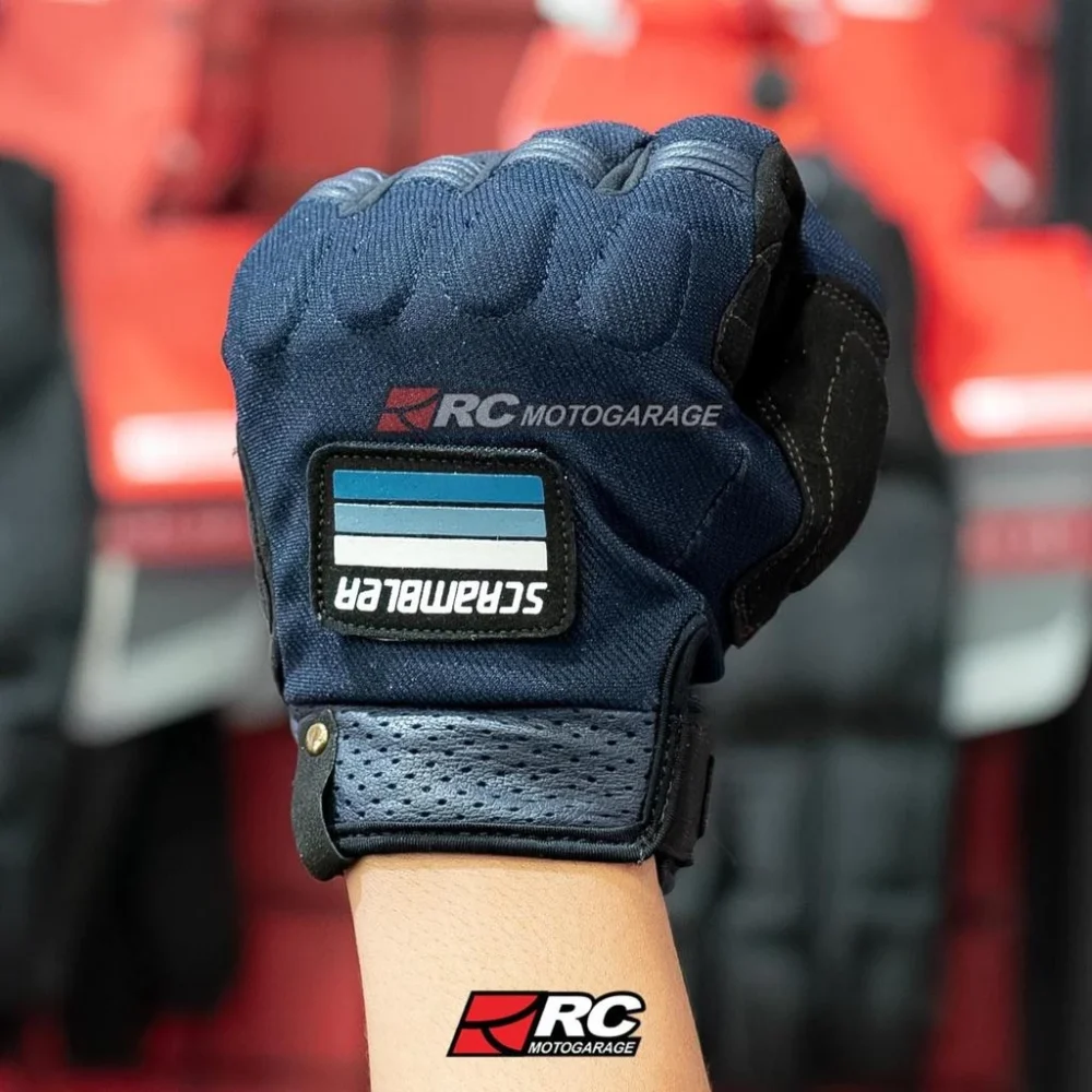 Five Scrambler Navy Black Gloves - Image 4
