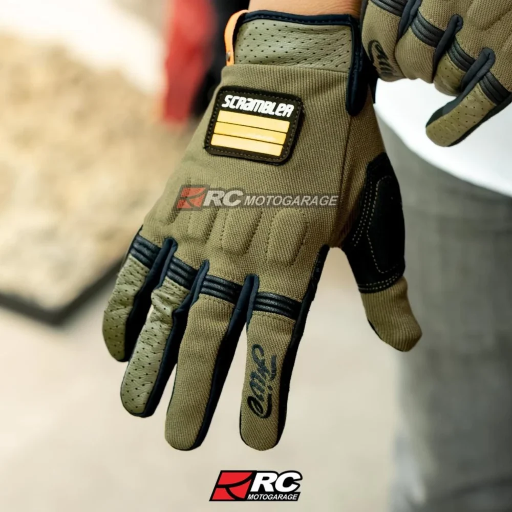 Five Scrambler Khaki Black Gloves - Image 4