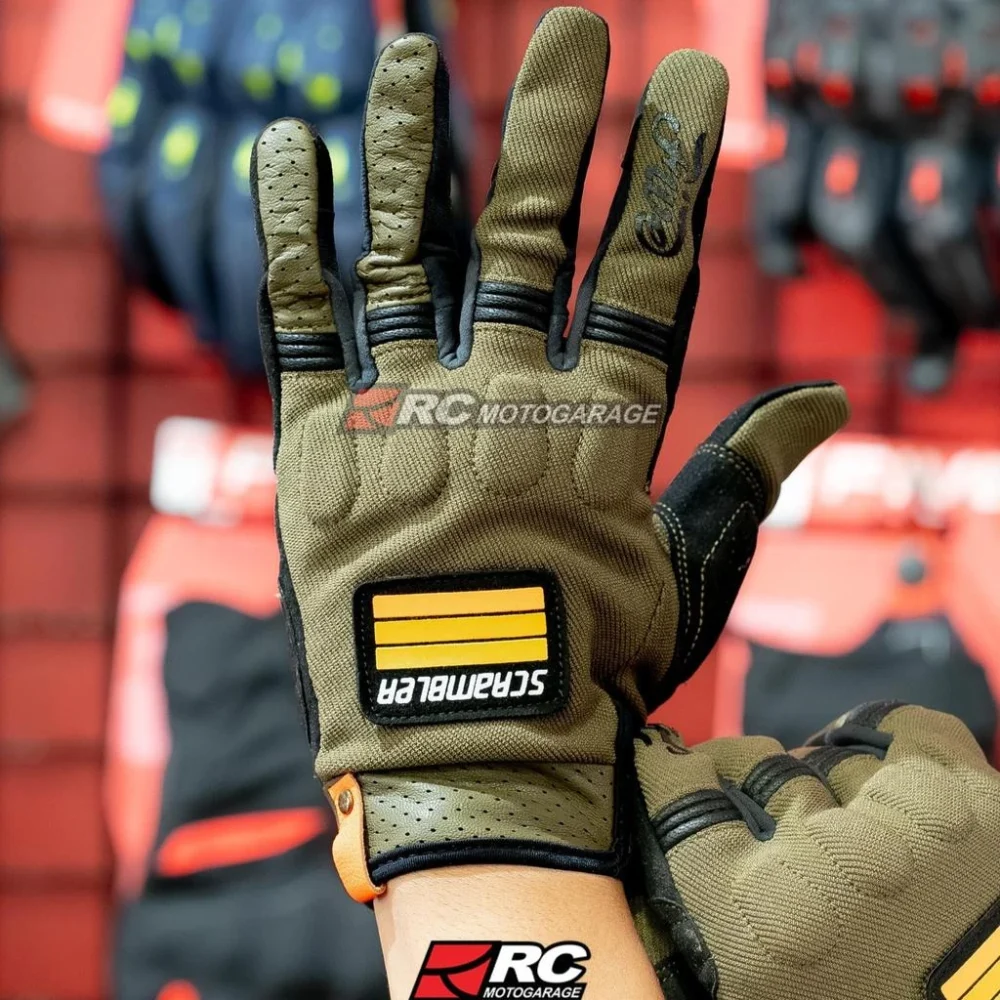 Five Scrambler Khaki Black Gloves