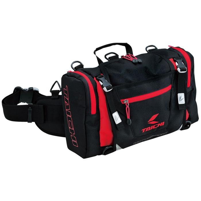 RS Taichi RSB 268 Hip Bag Black Red Waist Bag