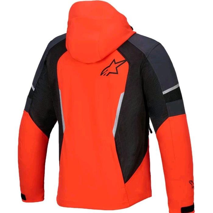 Alpinestars Crew Parka Air Asia Black Red Fluo Deep Grey Jacket - Image 2