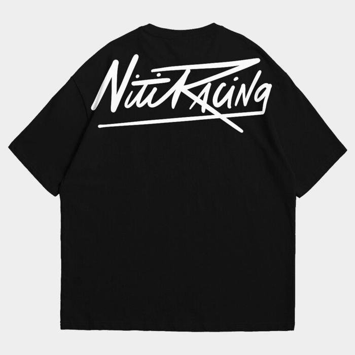 Alternative view of NitiRacing 2nd Edition Oversized Premium Black T-Shirt