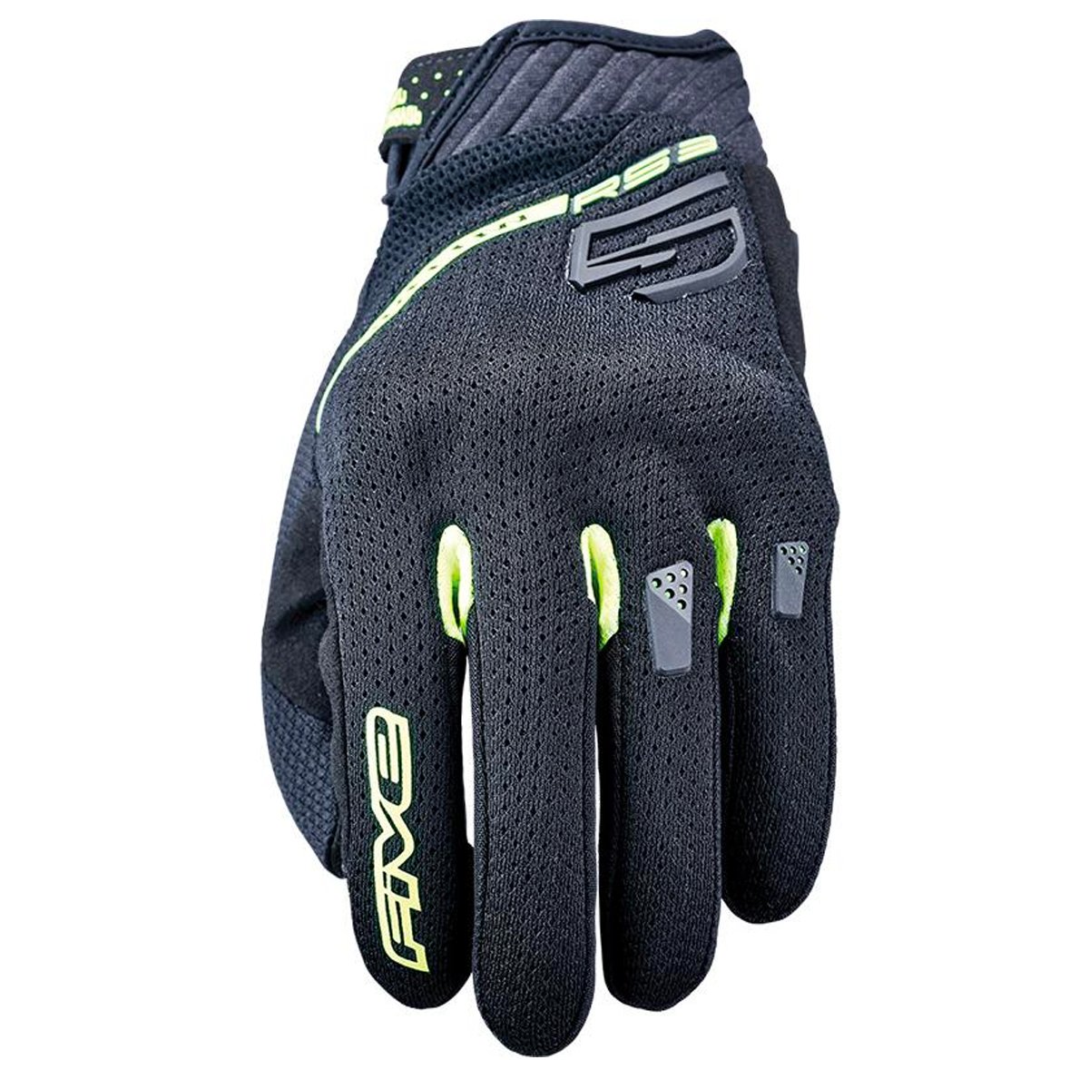 Five RS3 Evo Airflow Black Fluo Yellow Gloves