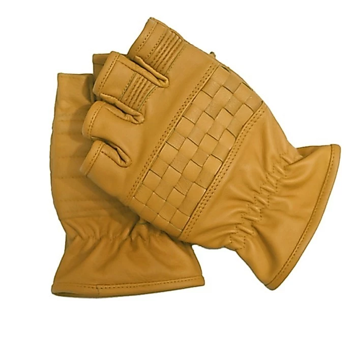 Bellissimo Checkered Short Leather Yellow Gloves