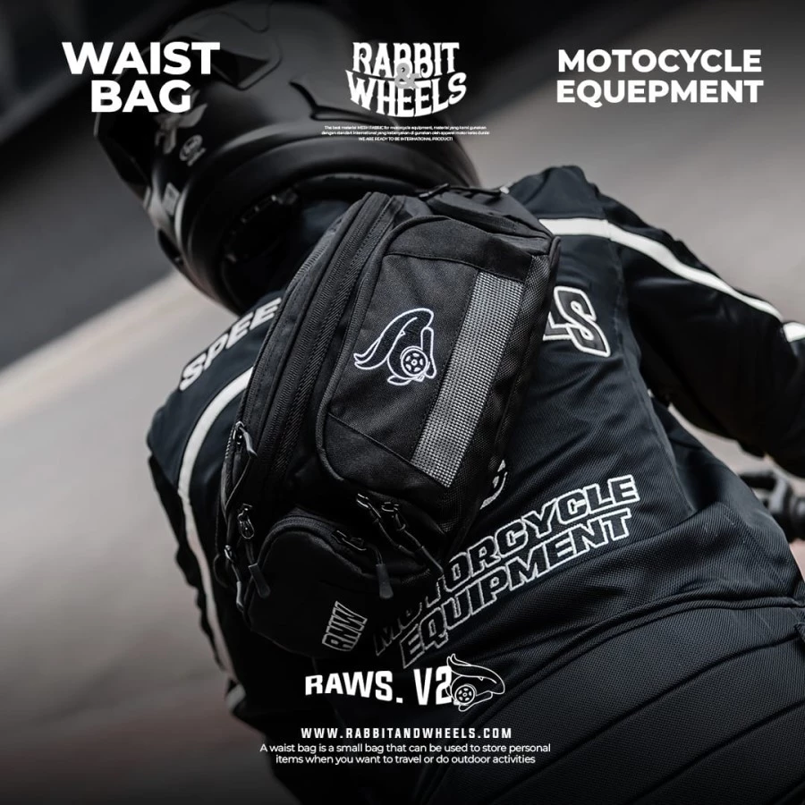 Rabbit and Wheels Raws V2 Black Waist Bag - Image 3