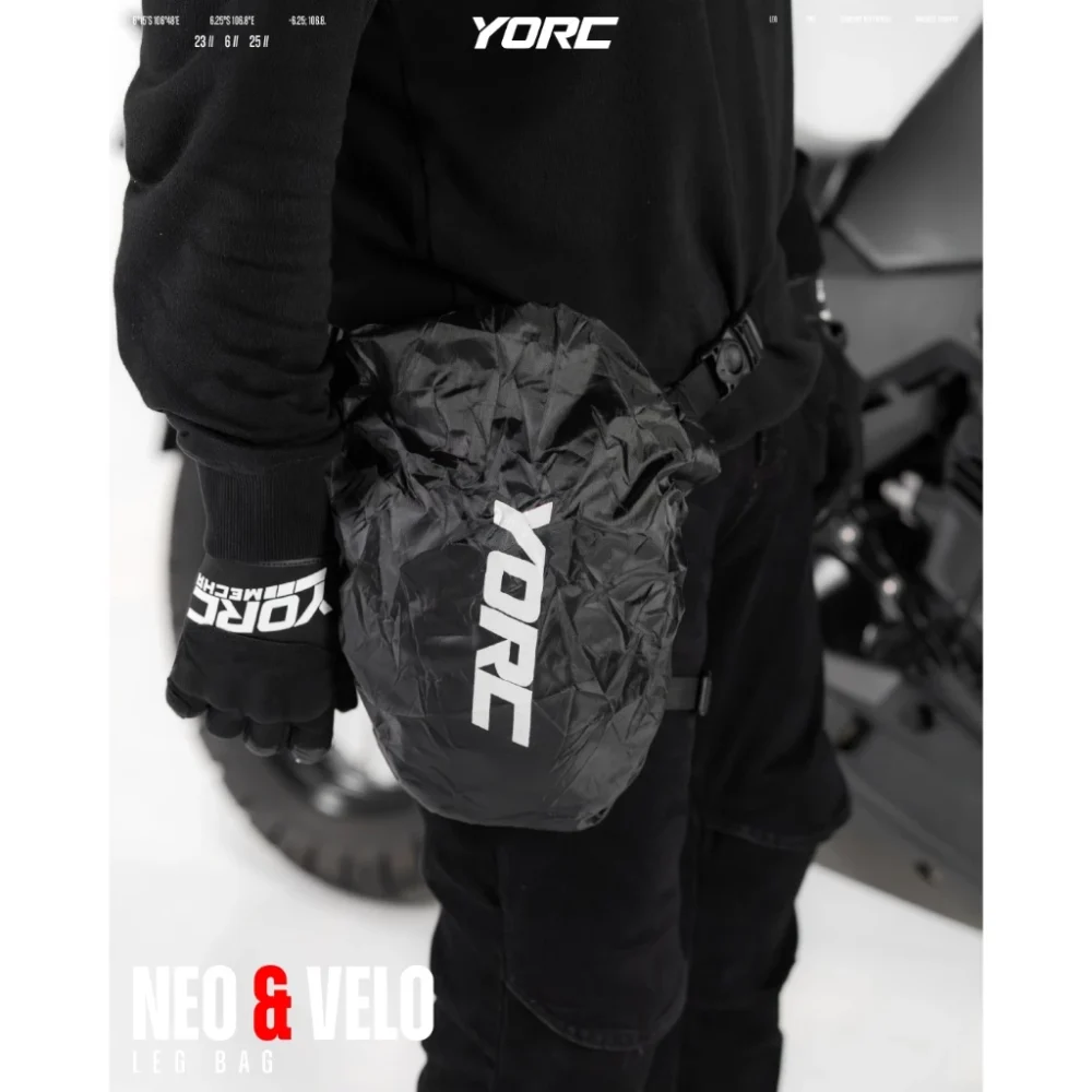 YORC B05-25 Velo Leg Bag Black Leg Bag - Image 4