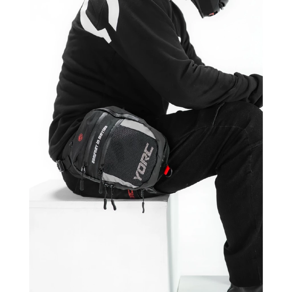 YORC B05-25 Velo Leg Bag Black Leg Bag - Image 2
