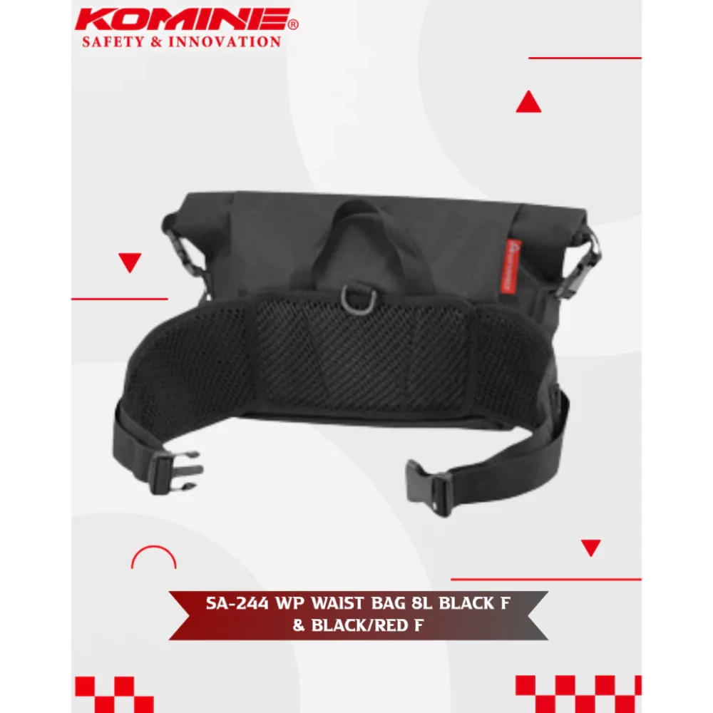 Alternative view of Komine SA 244 Waterproof Black Waist Bag