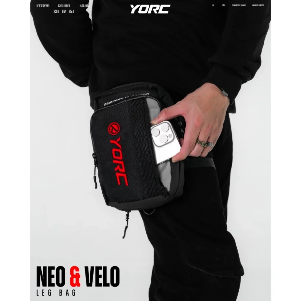 YORC B06-25 Neo Leg Bag Black - Image 4