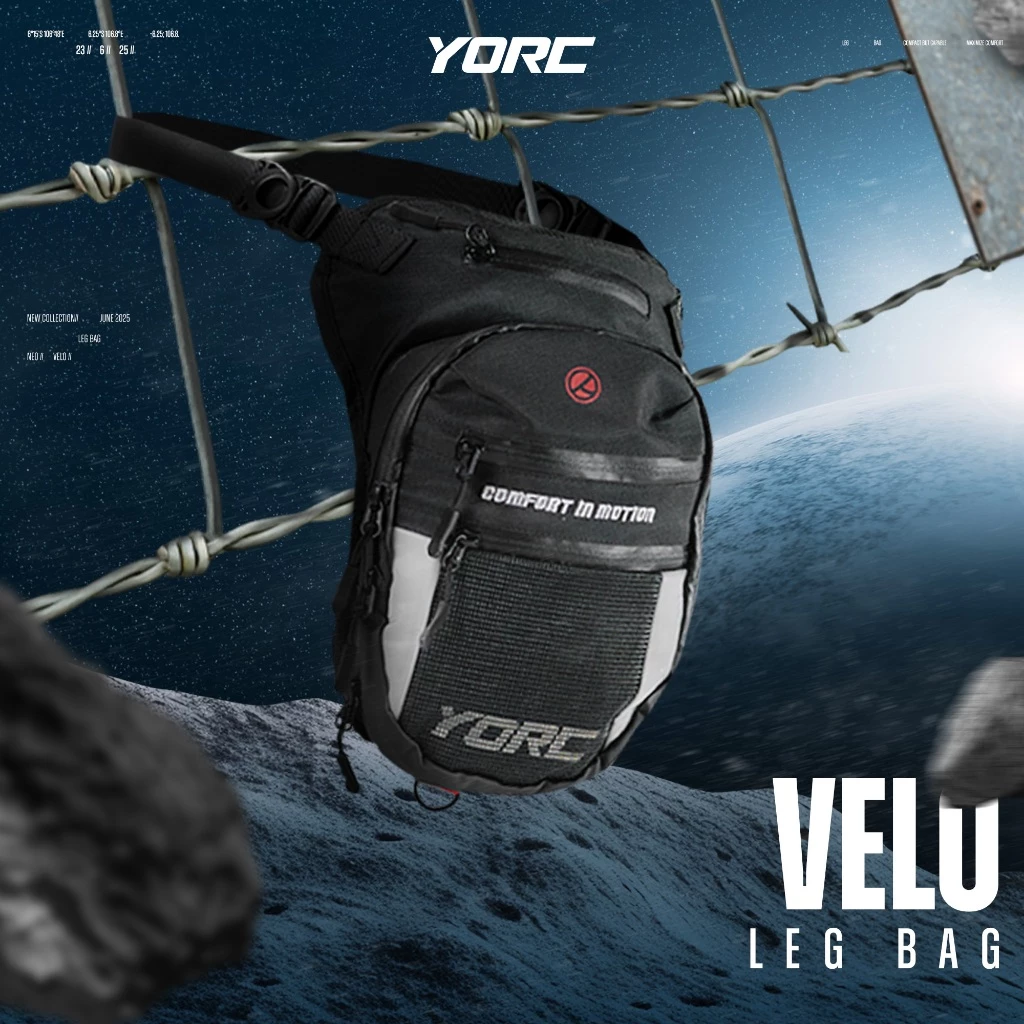 YORC B05-25 Velo Leg Bag Black Leg Bag