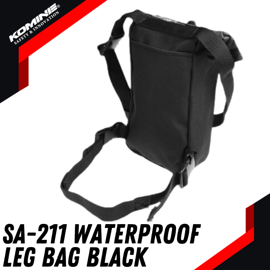 Komine SA 211 Waterproof 2.2L Black Leg Bag - Image 2