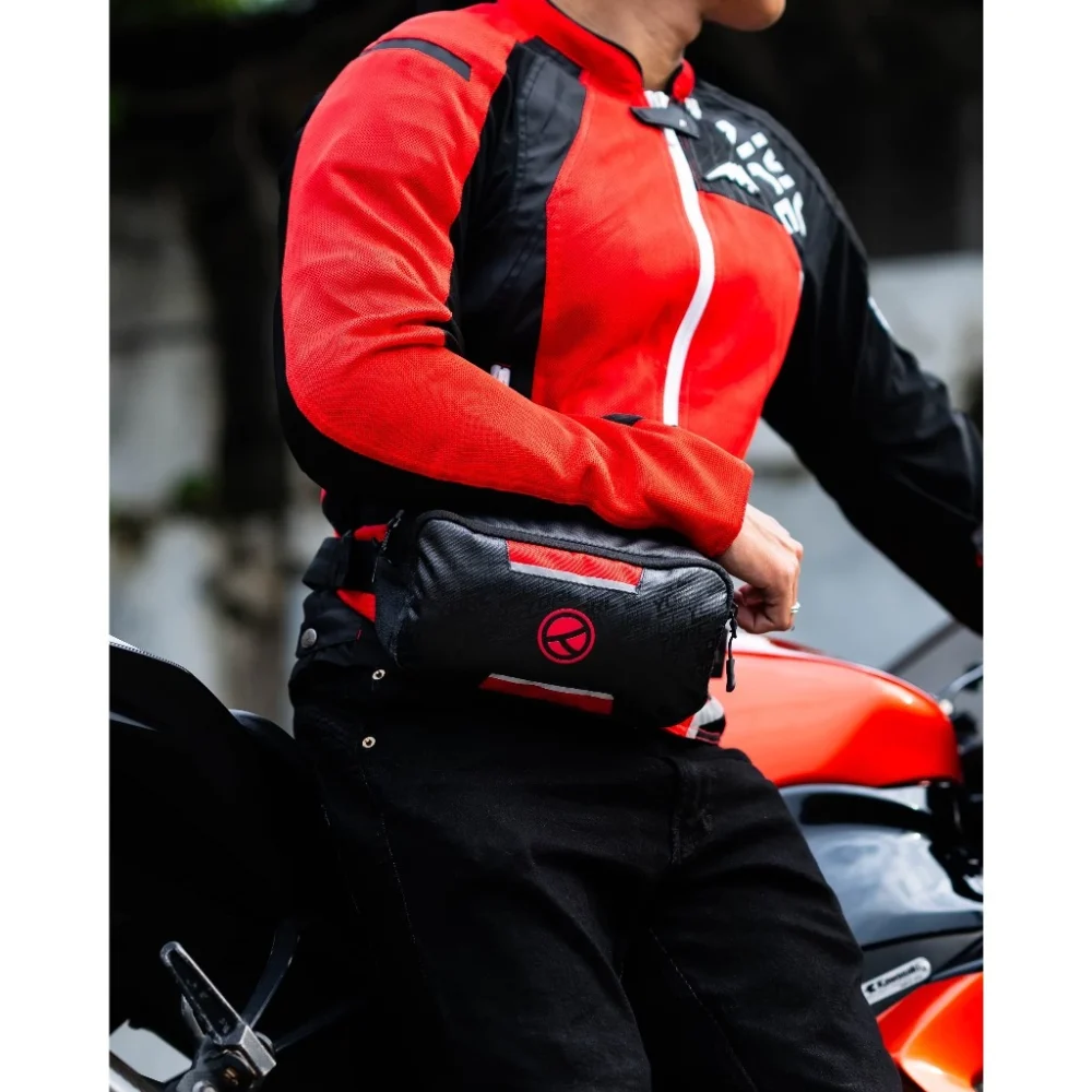Alternative view of YORC YM06-BG02 RiderPack Stealth Lite Black Red Waist Bag