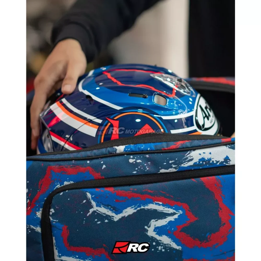 YORC FlexCarry Aero Blue Helmet Bag - Image 4