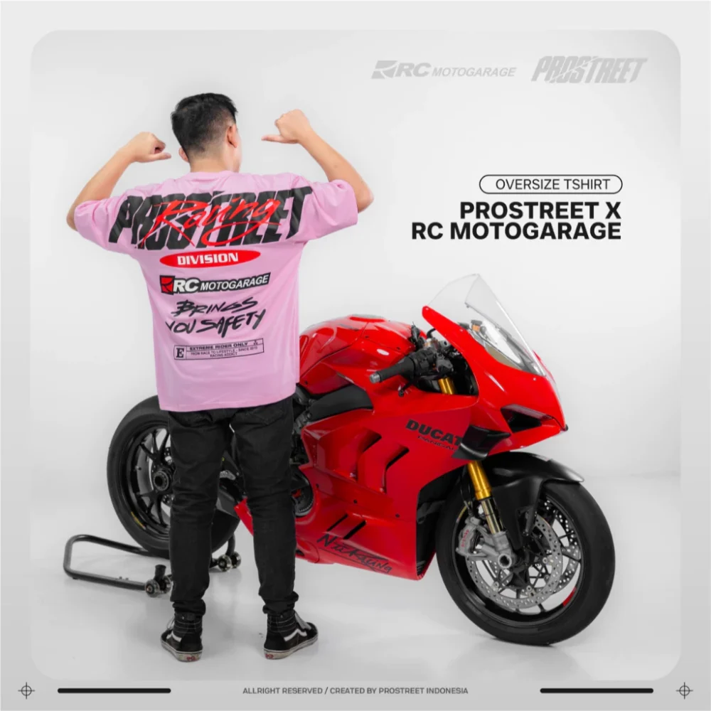 RC X Prostreet Victory Collab Pink T-Shirt - Image 4