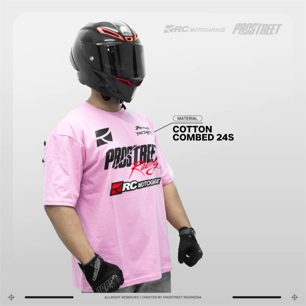 RC X Prostreet Victory Collab Pink T-Shirt - Image 2