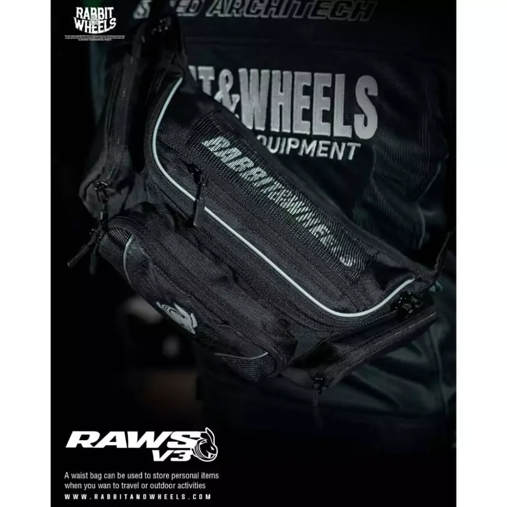 Rabbit and Wheels Raws V3 Black Waist Bag - Image 6