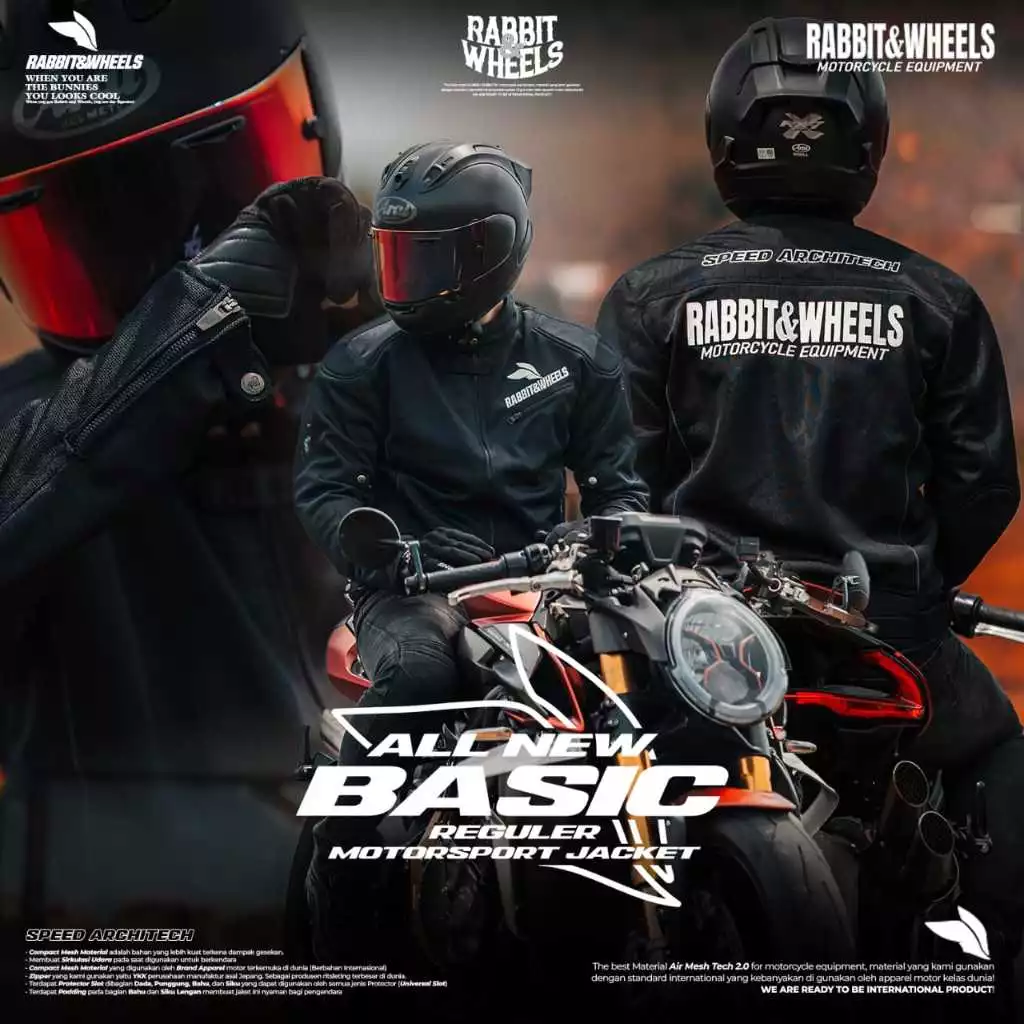 Rabbit and Wheels New Reguler Basic Black Jacket