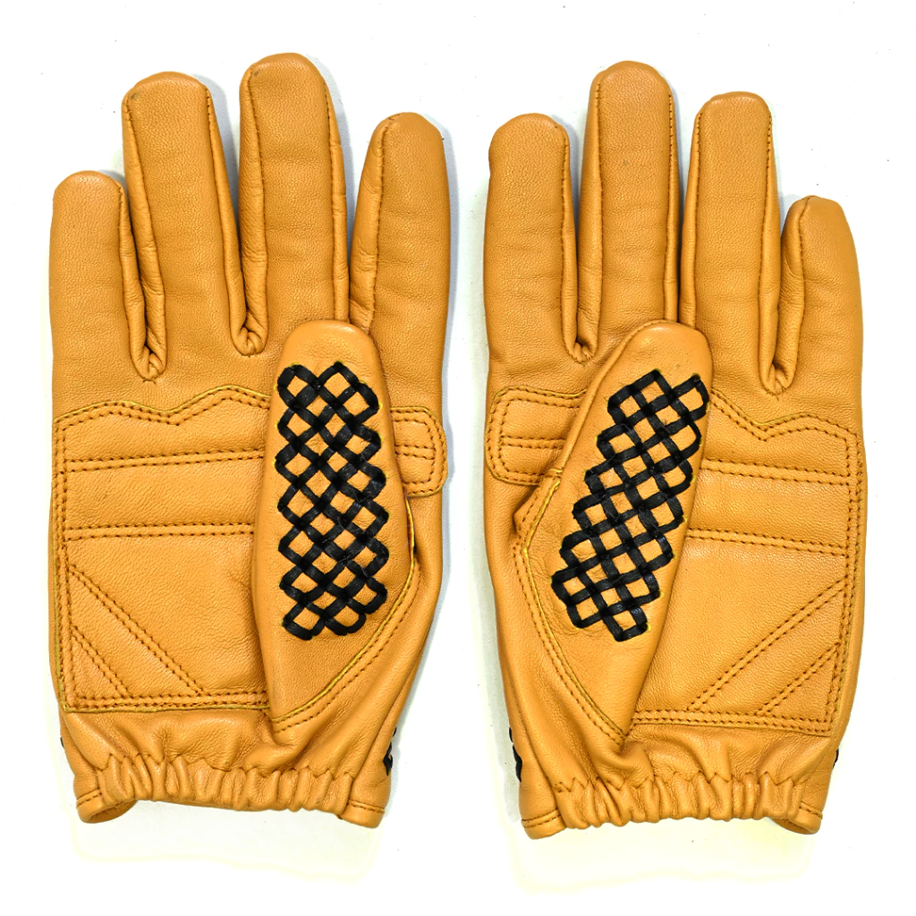 Bellissimo Classico Long Leather Yellow Gloves - Image 3
