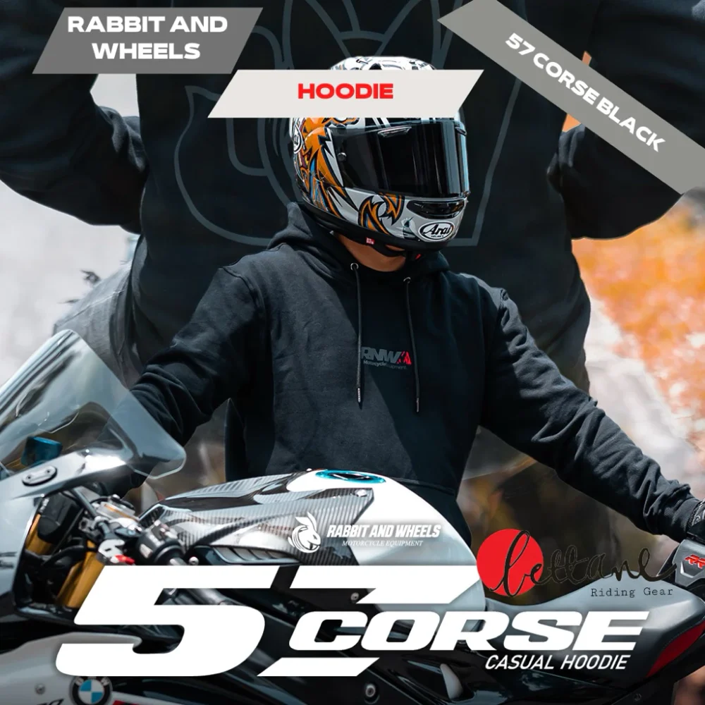 Rabbit and Wheels 57 Corse Black Hoodie