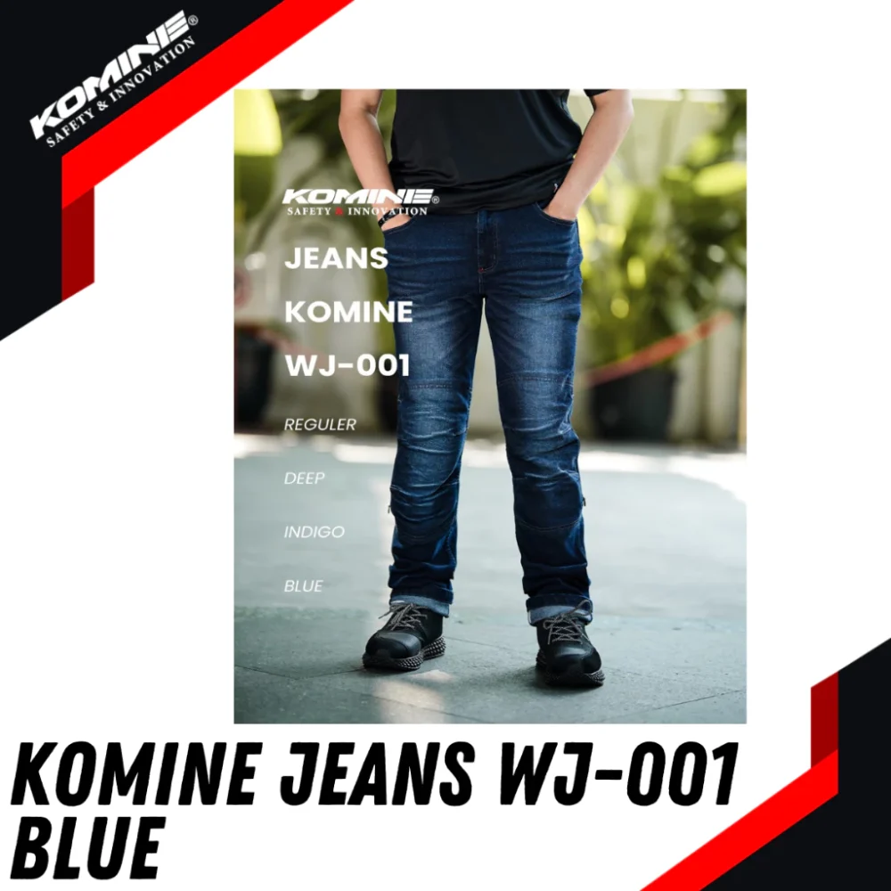 Komine WJ 001 Jeans Reguler Fit Blue Pants