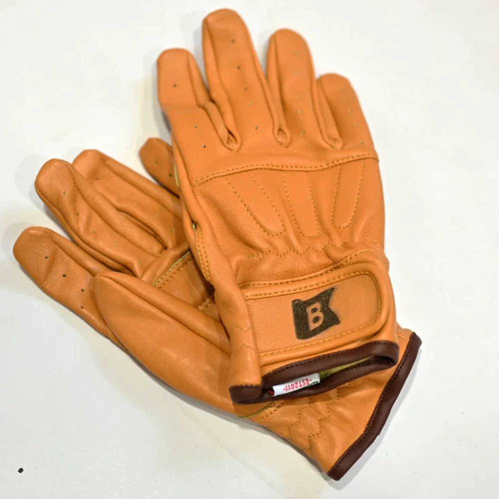 Bellissimo Classic Long Leather Yellow Gloves - Image 4