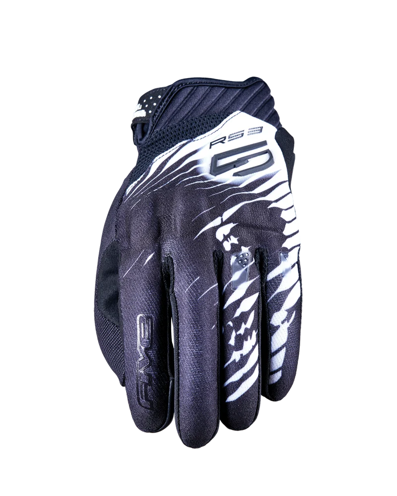 Five RS3 Evo Graphics Skull Black White Gloves