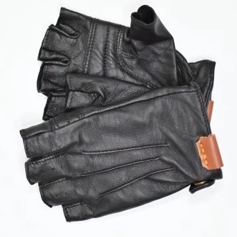 Bellissimo Short Leather Black Brown Gloves