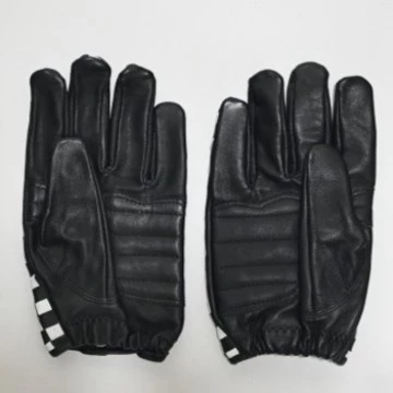 Bellissimo Checkered Full Long Leather Gloves - Image 5