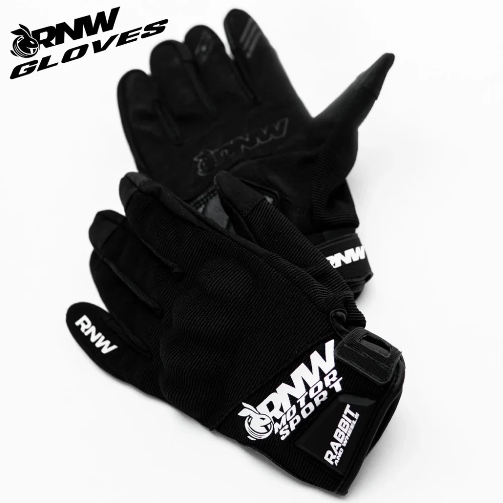 Rabbit and Wheels Grip Black Gloves