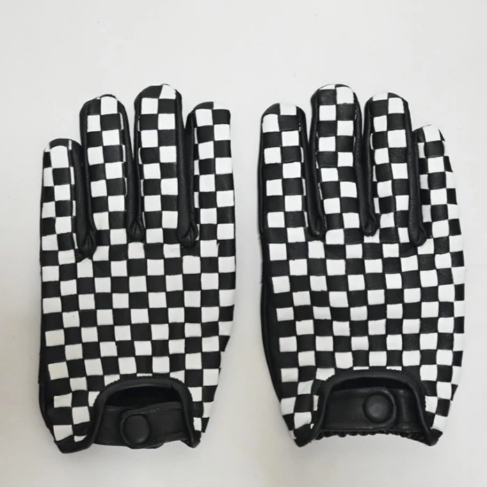 Alternative view of Bellissimo Checkered Full Long Leather Gloves